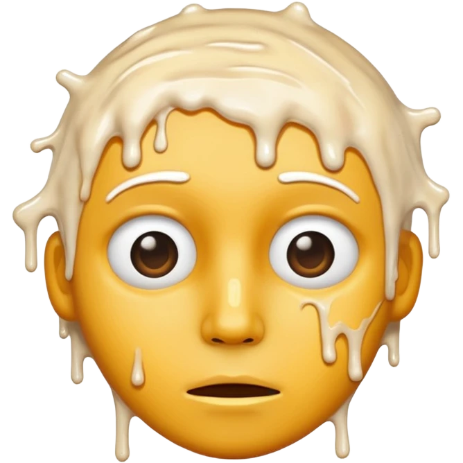 messy glue on face emoji