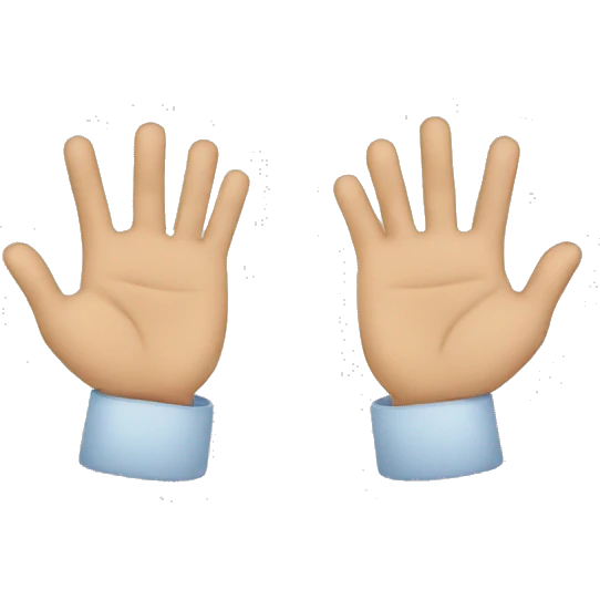 someone with right hand good and left hand bad emoji