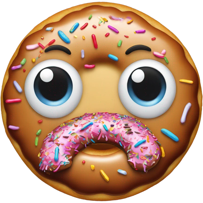 Surprised donut emoji