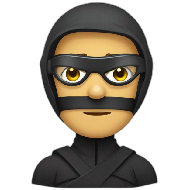 bespectacled ninja emoji