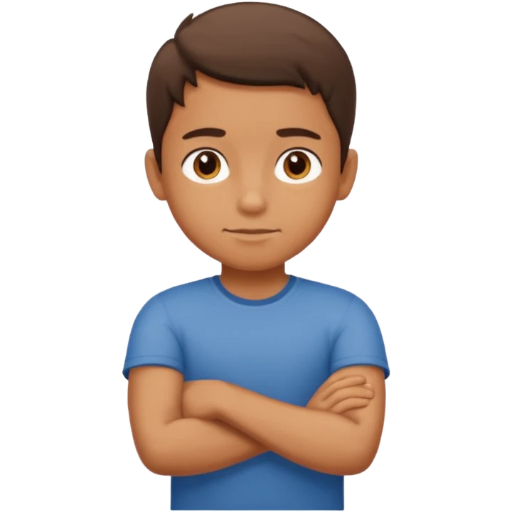 Boy with arms crossed emoji