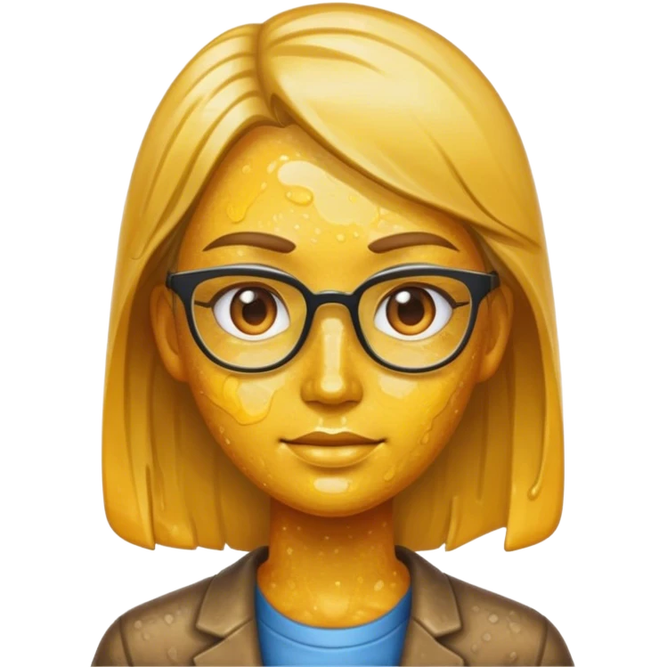 portrait of Teacher covered in oil emoji