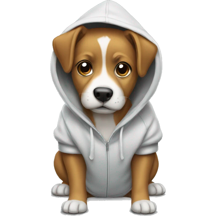 Dog wearing the hoodie  emoji