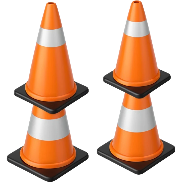 Warning Cone black emoji