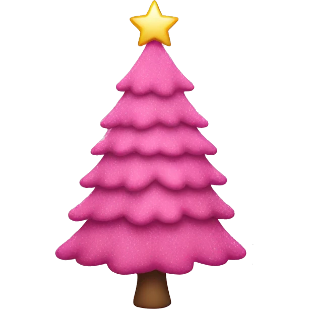 pink christmas tree emoji