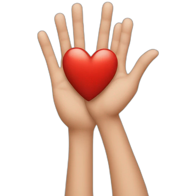 Coeur avec les mains emoji
