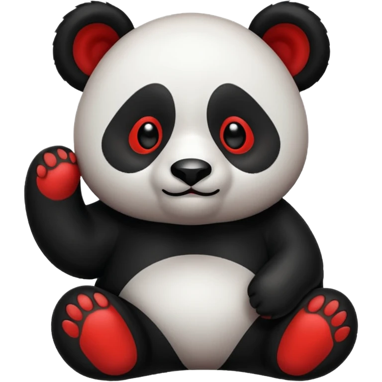 panda rojo y negro emoji