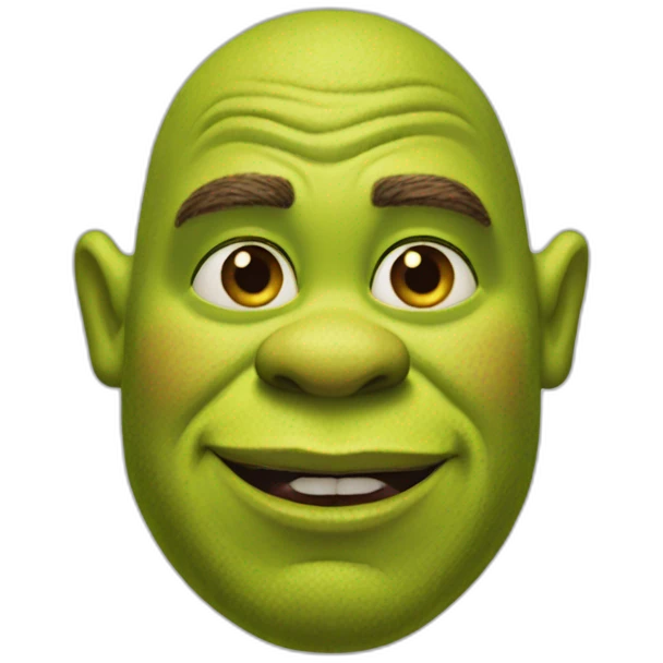 Shrek with make-up on his face emoji