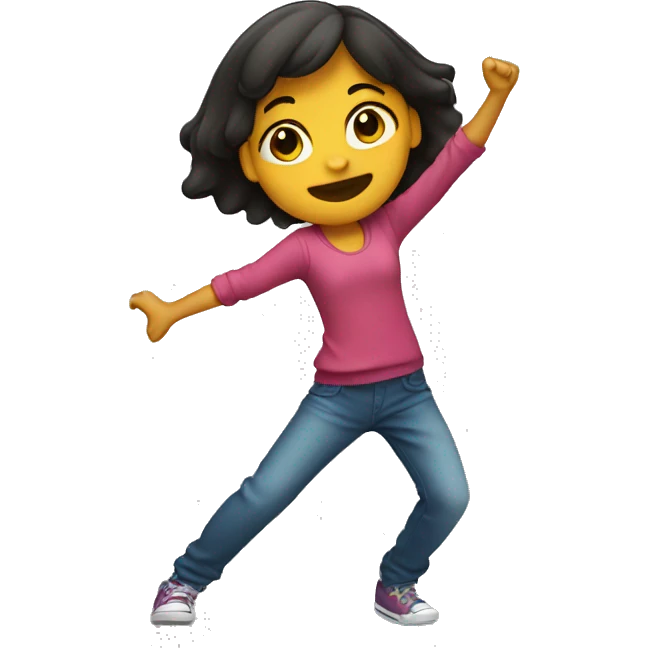 girl dabing  emoji