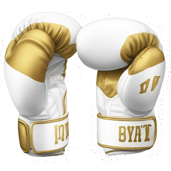 White and gold boxing gloves emoji