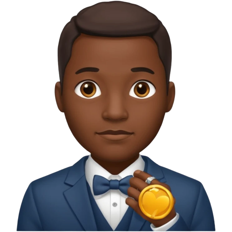 hombre afroamericano casado  emoji