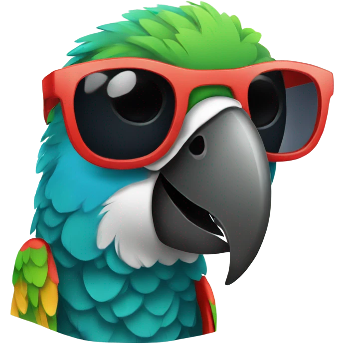 Parrot with sunglasses  emoji