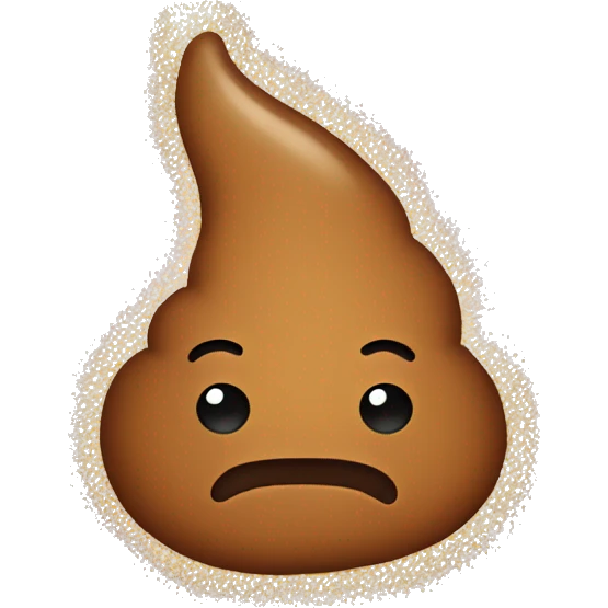Poop with sparkles  emoji