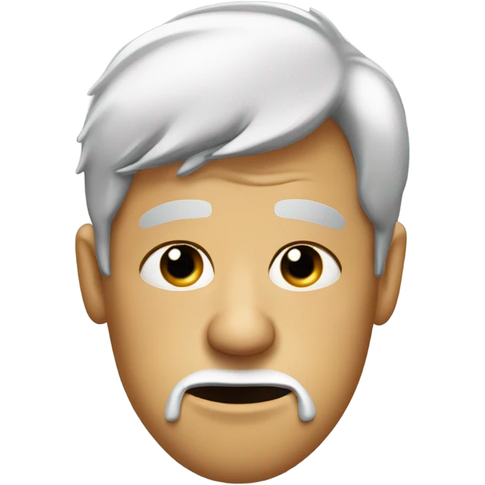 Guy with snot pouring out of his nose emoji