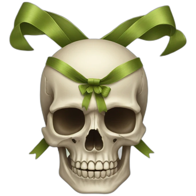 Bow on a skull emoji