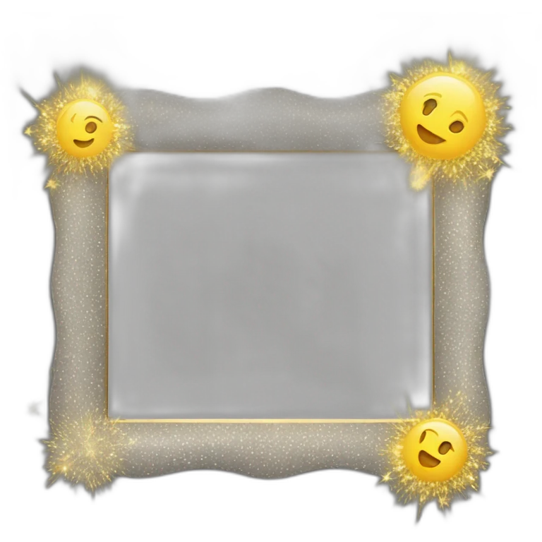 landspcape picture frame with sparkles emoji