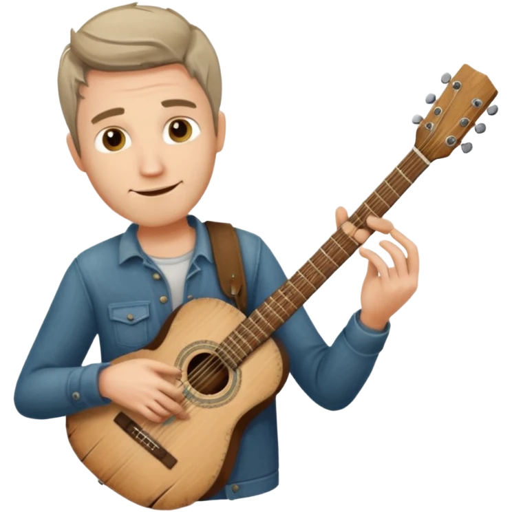 man holding guitar emoji