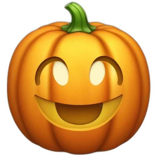 Happy cute pumpkin emoji