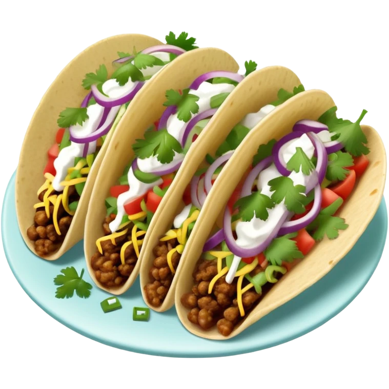 street tacos with onions and cilantro  emoji