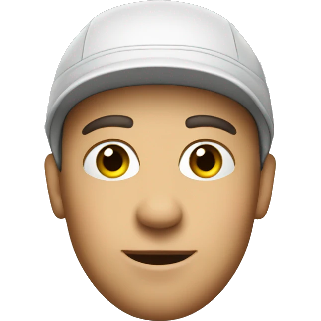 Cyclist with cycling cap on emoji