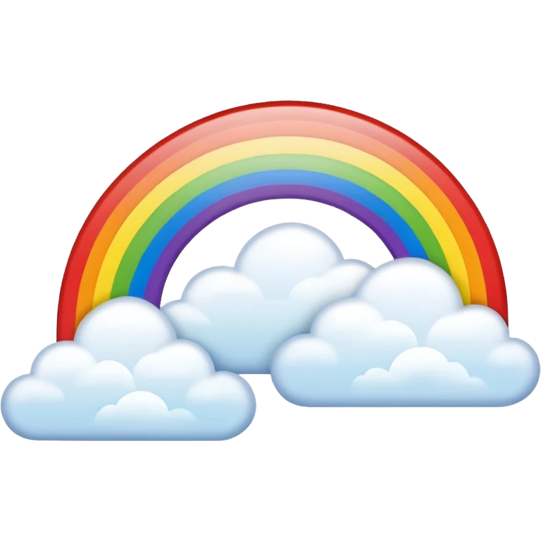 A bright rainbow arching over drifting clouds.






















































 emoji