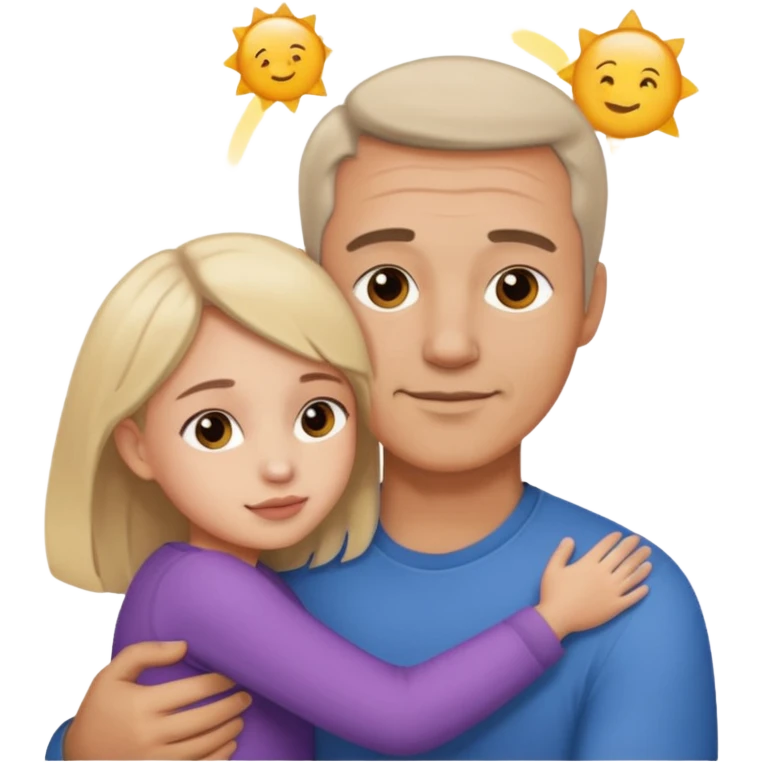 padre con su hija emoji
