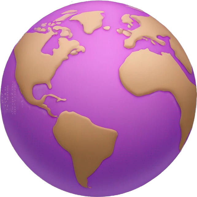 pink earth emoji