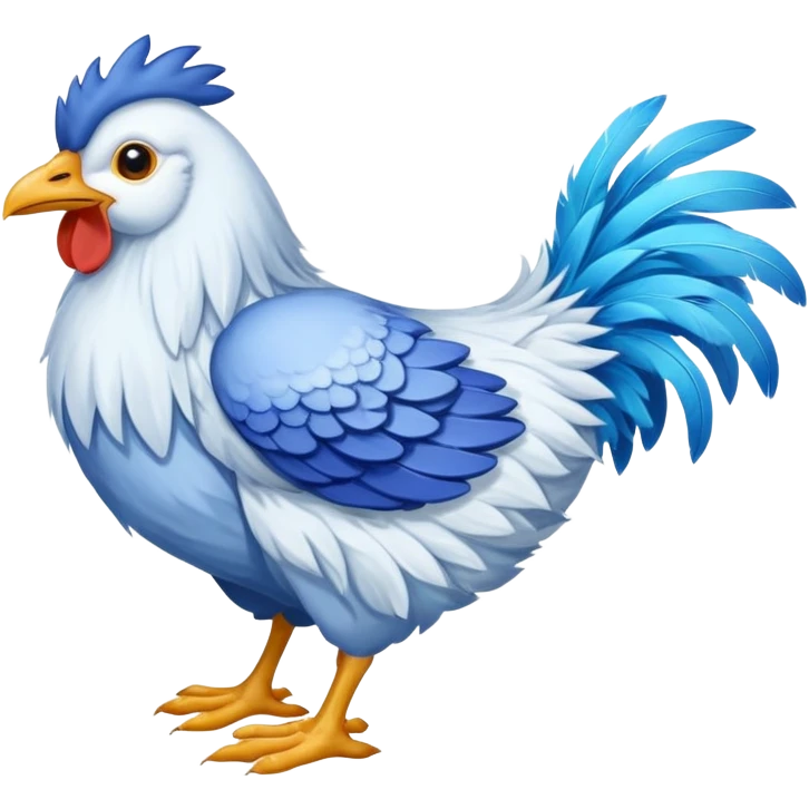 Tiburon con patas de gallina con zapatillas emoji