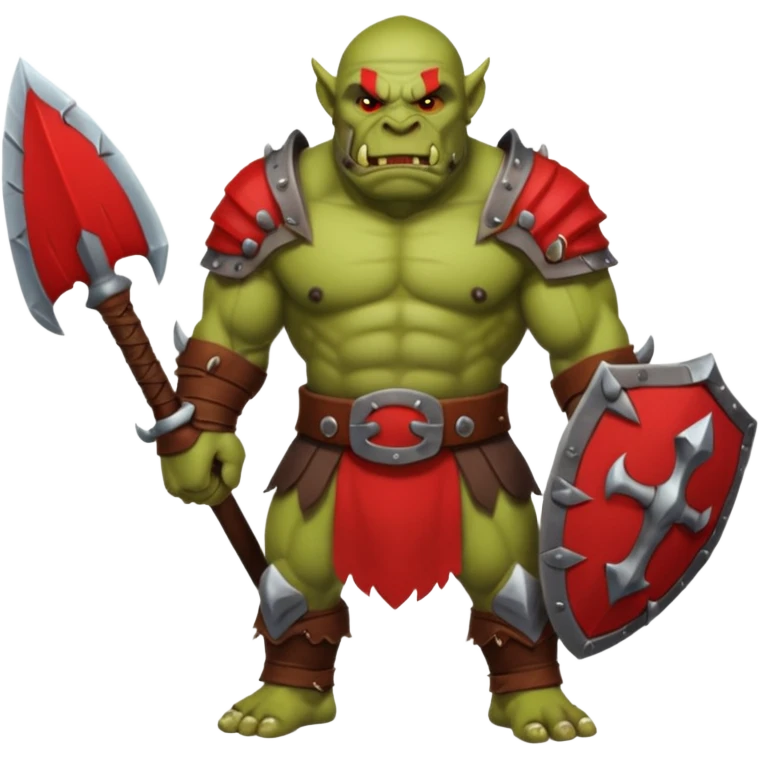 Orc guerrier rouge emoji