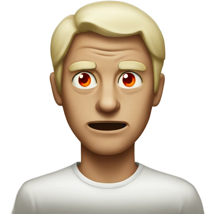 Mad person with red eyes emoji