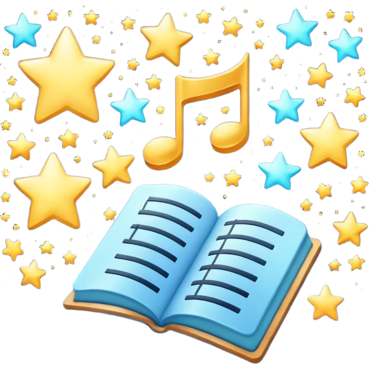 singing notes become stars emoji