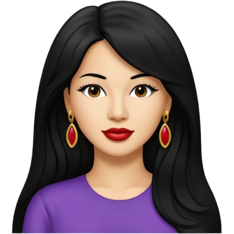 Selena Quintanilla with long hair emoji