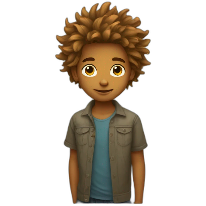Boy sun hair emoji