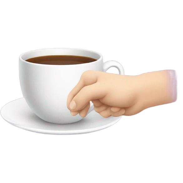 Hand holding teacup with pinky extended emoji
