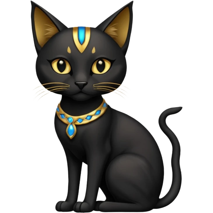 Black-furred Bastet  emoji