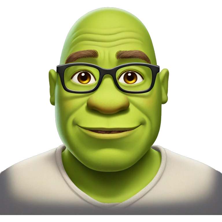 Shrek wearing glasses emoji