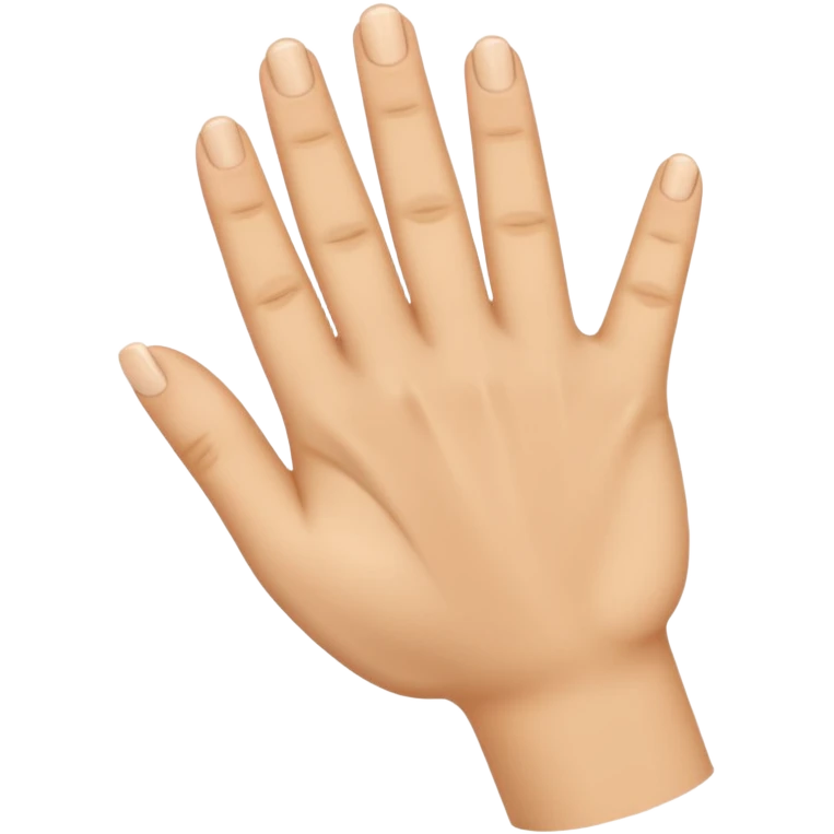 Una mano abierta menos el dedo anular y el pulgar emoji