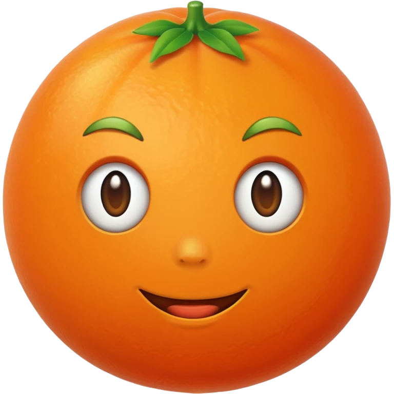 tangerine sphere, juicy orange emoji