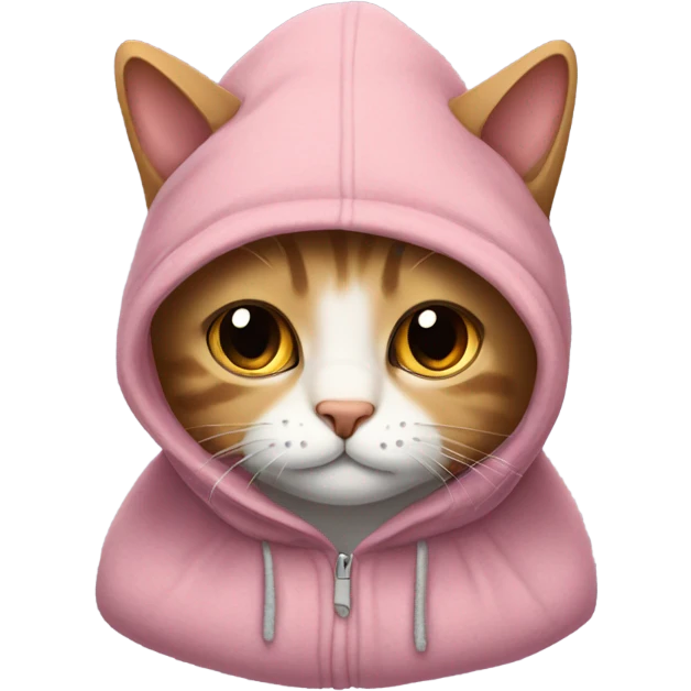 Cat wearing a hoodie emoji