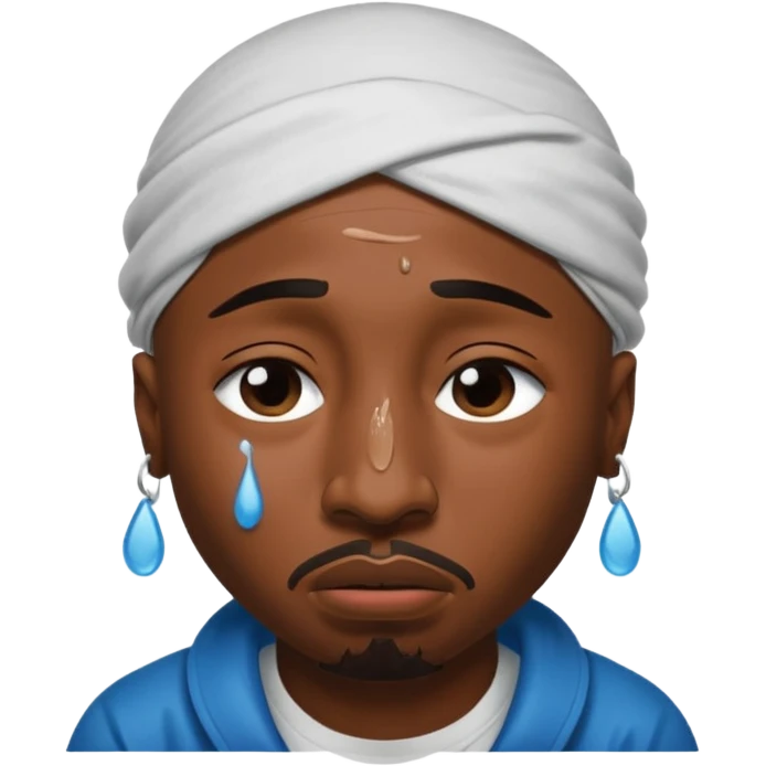 tupac, crying, fat emoji