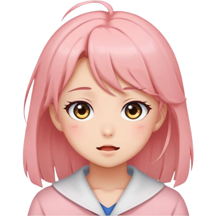 Anime girl clapping cheeks emoji