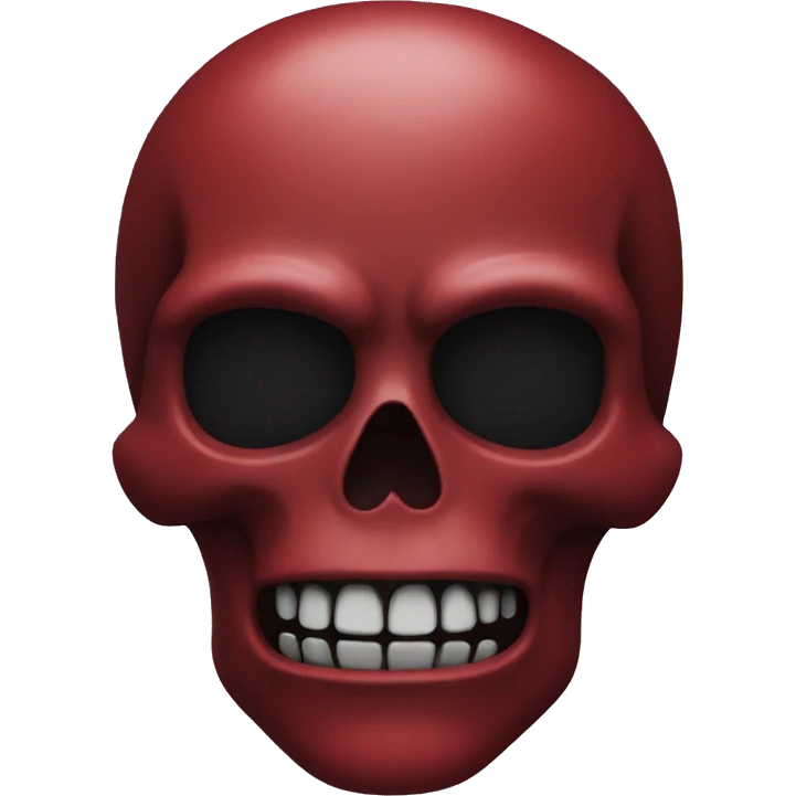 Dark red skull emoji