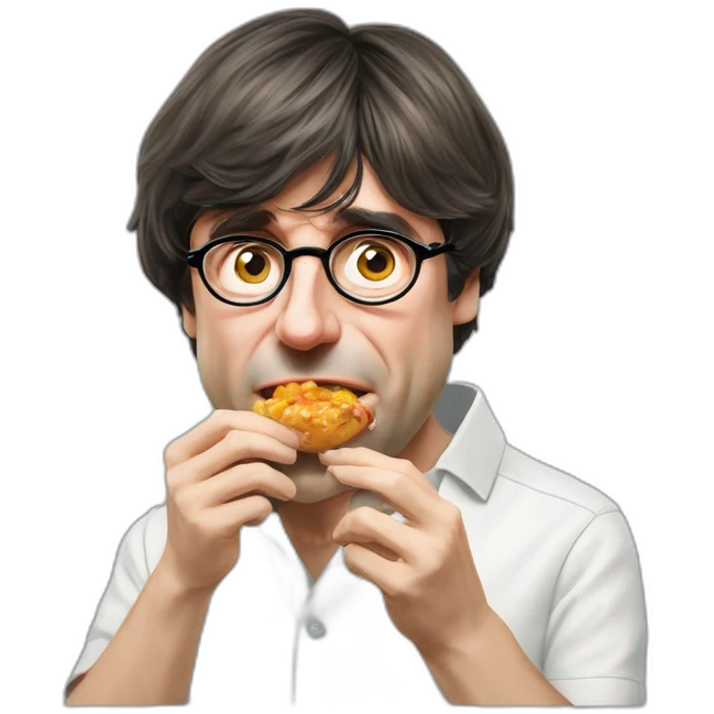 Carles puigdemont eating fuet emoji