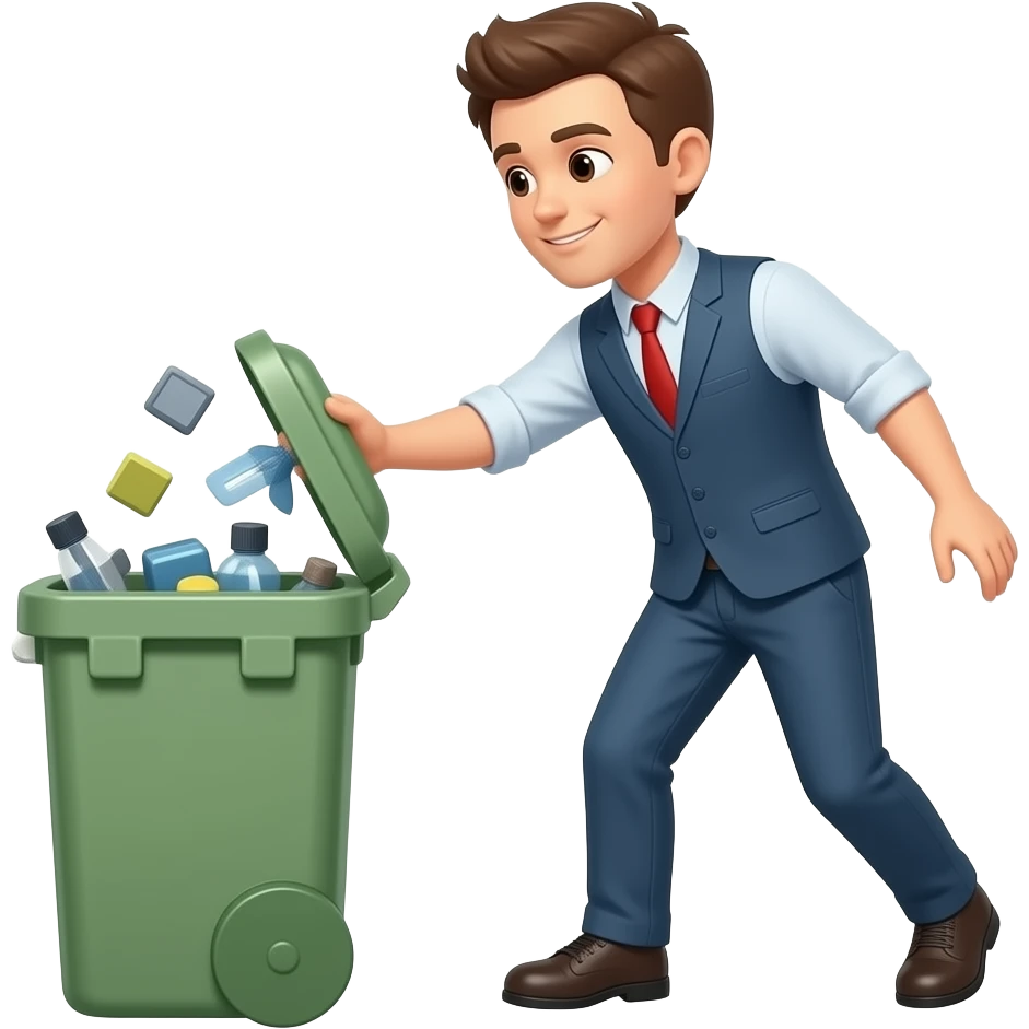 throw trash away emoji