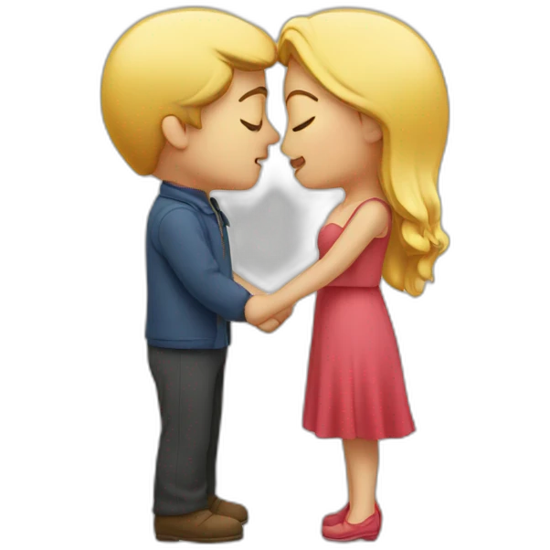 hearts couple kissing emoji