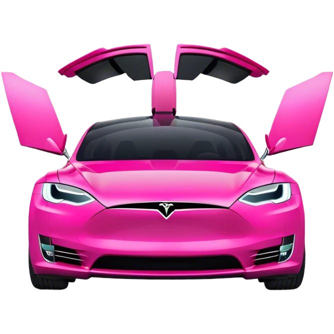 Hot pink tesla emoji