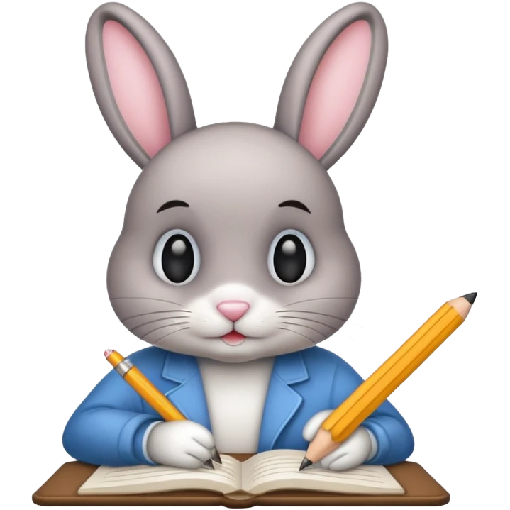 writer bunny emoji