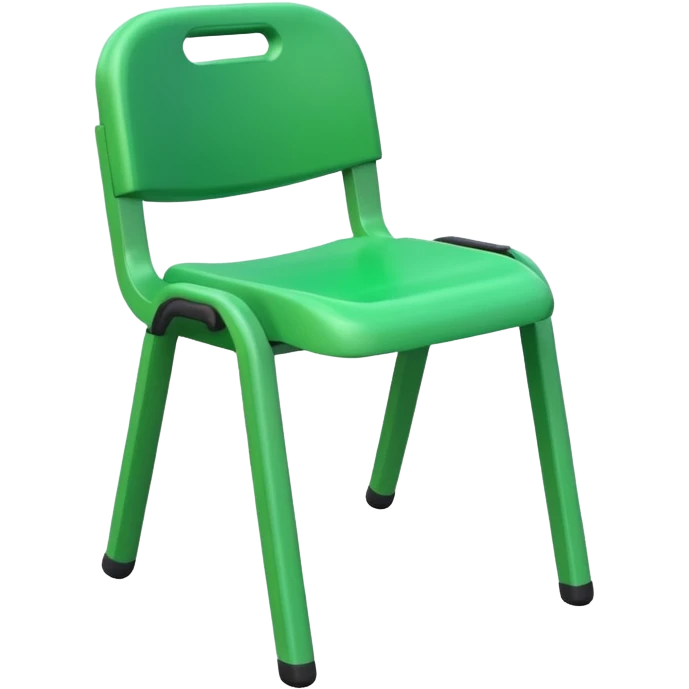 Silla de plástico verde emoji