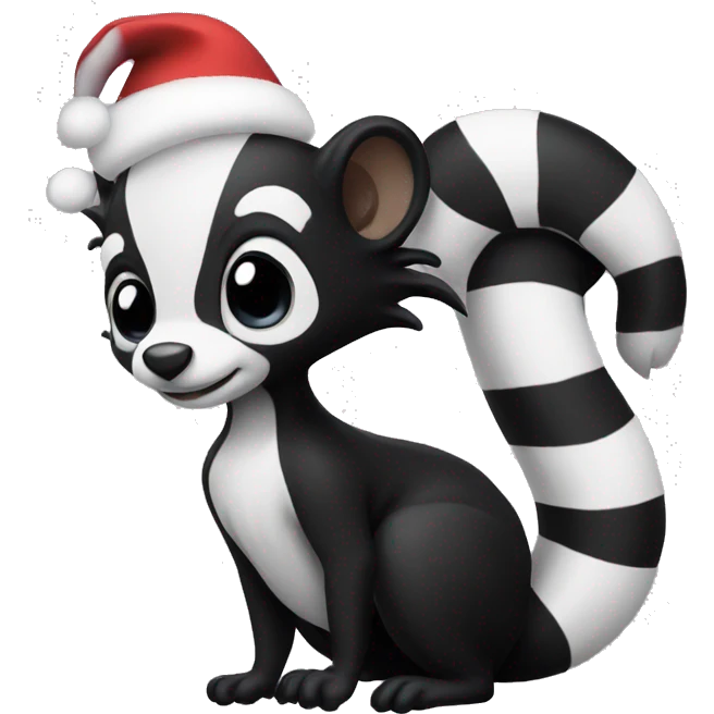 Christmas skunk emoji