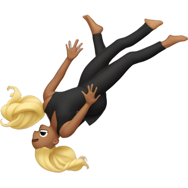 Queen doing backflip emoji